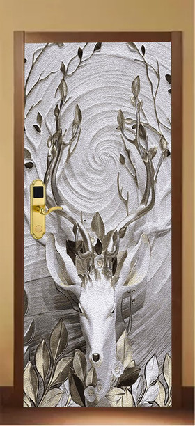 DECOR Production 200 cm Door Wallpaper Sticker (Self Ad...