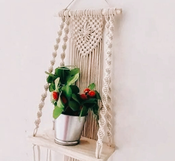 JAKIO 22 Macrame Wall Hanging Shelf